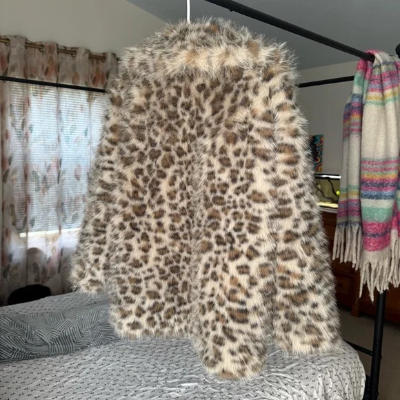 Wild Fable Cheetah Print Jacket Faux Fur - Picture 3 of 6